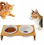 Kutya Macskaeledel Tál Szett Bambusz Alapon (Z0017)