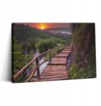 Wallfluent Fotó-Vászonkép Canvas Stúdió Gyors Összeszerelés Ösvény Fák Hegyek 30x20 (010030010150000075291)