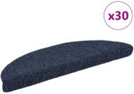 vidaXL öntapadós lépcsőszőnyegek 30 db kék félkör alakú 56 x 17 x 3 cm (3365684)