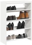 vidaXL fehér szerelt fa cipőtároló szekrény 60x25x81 cm (859878)