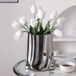  Gyönyörű Nem reprodukálható Kerámia váza Fényes Króm skandináv stílus (b0bmv1w7tb)