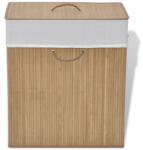  vidaXL Bambusz szennyestartó kosár, téglalap alakú, natúr (245581)
