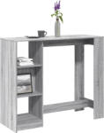 vidaXL szürke sonoma szerelt fa bárasztal polccal 124 x 46 x 103, 5 cm (854396)
