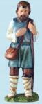 Włoska Karácsonyi betlehem figura- Vándor figura bottal 15cm magas (C3293/2)