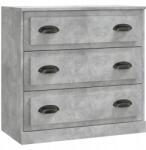 vidaXL Komód Szekrény 3 fiókos VidaXL 816228 70 x 35, 5 x 67, 5 cm Beton Szürke (816228)