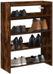 vidaXL füstös tölgy színű szerelt fa cipőtartó 60x25x81 cm (859882)
