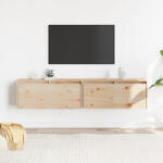 vidaXL 2 db tömör fenyőfa faliszekrény 80 x 30 x 35 cm (813456)