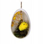 123Art Műanyag tojás medál csirke virággal (wielkanoc dekoracja na stół)