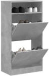 vidaXL betonszürke szerelt fa cipőszekrény 60x34x116 cm (840018)