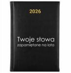 FunnyCase Naptár A5 2026 Pedagógusnapi határidőnapló Évekre memorizált szavak (Kalendarz Czarny Słowa Zapamiętane Na Lata)