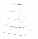  5 emeletes négyzet alakú patera muffin display (9789044)