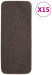 vidaXL 15 db barna négyszögű csúszásmentes lépcsőszőnyeg 60 x 25 cm (340400)