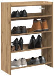 vidaXL kézműves tölgy színű szerelt fa cipősszekrény 60x25x81 cm (859886)