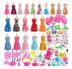  Baba Ruhák Kiegészítők Kütyük Ruhák Babakocsi Szett 125 Db (RoyaliTo_PL zestaw 125 szt.)