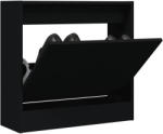 vidaXL fekete szerelt fa cipőszekrény 60 x 21 x 57 cm (839883)