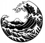 P4U Vászonkép Áttört Fali Dekoráció Hullám Óceán Nappali Dekoráció 35cm (OBR000009)