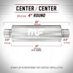 Magnaflow Kipufogódob MagnaFlow 4" 2.5"/2.5" 63mm 63mm rozsdamentes 10416