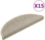 vidaXL 15 db szizálhatású világoszöld öntapadó lépcsőszőnyeg 56x17x3cm (326863)