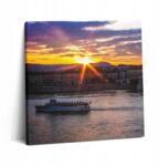 Wallfluent Fotótapéta Látványos Nappali Művészet Csónak Budapest 60x60 cm (010030010270000075733)