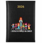 FunnyCase Naptár Fekete A5 2026 Ajándék Határidőnapló Pedagógusnap Szívvel Tanít (Kalendarz Czarny Uczysz Sercem)