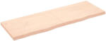 vidaXL kezeletlen tömör tölgyfa fali polc 180x60x(2-6) cm (363603)