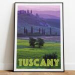  Poszter Toszkána Olaszország Utazás Kép Lila A3 (T11 Obraz Plakat Podróżniczy włochy a3)