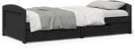 vidaXL Napozóágy 2 fiókkal matrac nélkül IRUN Fekete 90x200 cm (3314678)