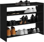 vidaXL fekete szerelt fa cipőtároló szekrény 80x25x62 cm (859915)