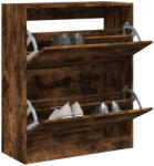 vidaXL füstös tölgy színű szerelt fa cipőszekrény 80 x 34 x 96, 5 cm (839970)