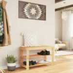 vidaXL 3 szintes bambusz cipőtartó 70 x 27, 5 x 45 cm (373365)