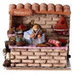 Włoska Mozgatható betlehem figura 'Felvágottak eladója', 220V- 10cm magas figurákhoz (11616)