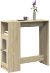 vidaXL sonoma tölgy szerelt fa bárasztal tárolókkal 101x40x103, 5 cm (854366)