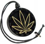  Autóillatosító fa medál Deconet Black Premium Kenderlevél