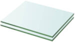 vidaXL 2 db átlátszó üveg paneles polc 20 x 20 cm (3051544)
