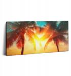 Wallfluent Fotó-Vászonkép Nyaralás Pálmafák Naplementekor 100x50 cm (010030010010000074638)
