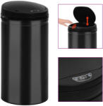 vidaXL fekete automata érzékelős szénacél szemeteskuka 50 L (322700)
