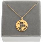 ArtWings Arany nyaklánc földgömb Ezüst 925 Világtérkép 45 cm