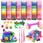 Kruzzel 96 db Mágikus Gyurma Senso Polimer Agyag Habszivacs Gyerek Massza (PLASTELINA MAGICZNA DLA DZIECI 96 SZT)