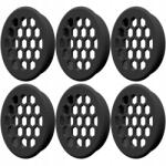 P4U Szellőzőrács Bútorhoz FI44MM Fekete 6 Db-os Méhsejt Szett (HOM100022-B-SET)