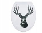 BISK WC-ülőke Bisk szarvas fehér, fekete duroplast (08272)