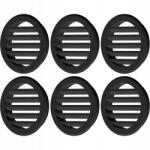 P4U Szellőzőrács Bútorhoz FI44MM Fekete 6 Db-os Szett Klasszikus Minta (HOM000022-B-SET)