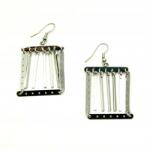  Függő fülbevaló, ezüst színű (0615-599 AS)