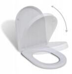 vidaXL WC-ülőke, csendes záródás, fehér (141763)