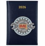 FunnyCase Könyvnaptár 2026 Szerelő *név* Sötétkék Ajándék Tervező Minták (Kalendarz Granatowy MECHANIK *IMIĘ*)