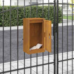 vidaXL Postaláda tárolóval Rozsdás 30 x 20 x 55 cm Időjárásálló acél (874953)