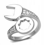 ArtWings Ezüst férfi gyűrű Mechanika villáskulcs 24 25 26-as méret acél 316 L (SYG4)