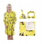  Kismama Szett Anya És Baba Fürdőköpeny Takaró Sapka Fejpánt Roz. s