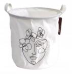  Gusta nyomott mintás kosár, 30x30 cm, fehér (8712628397388)