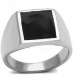 ArtWings Ezüst férfi gyűrű fekete-ezüst square méret 22, 23 acél 316L (SM1)