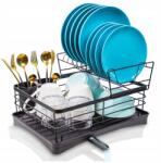  Edényszárító Kétszintes Álló Fekete Edénycsepegtető Tálca (006533)
